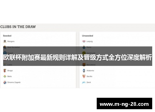 欧联杯附加赛最新规则详解及晋级方式全方位深度解析